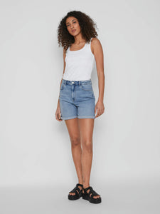 Short en jean taille haute