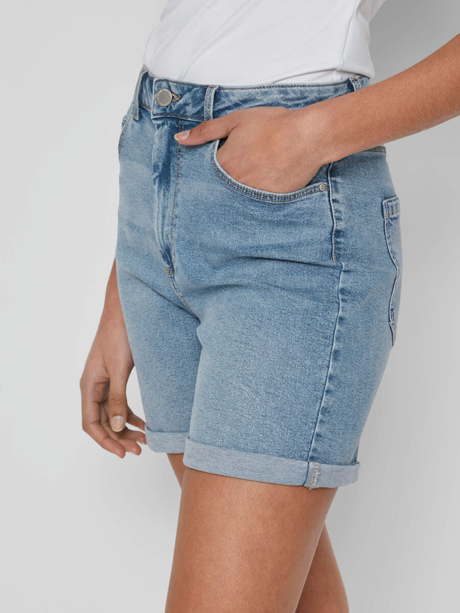 Short en jean taille haute