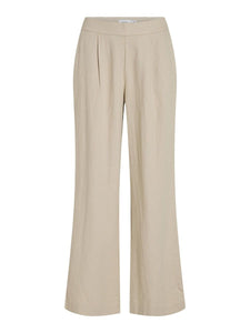 Pantalon en lin taille haute