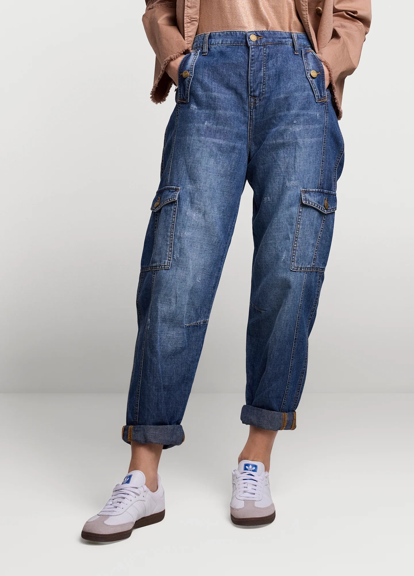 Pantalon cargo en jean