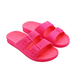 Sandales à paillettes flashy (+ coloris)