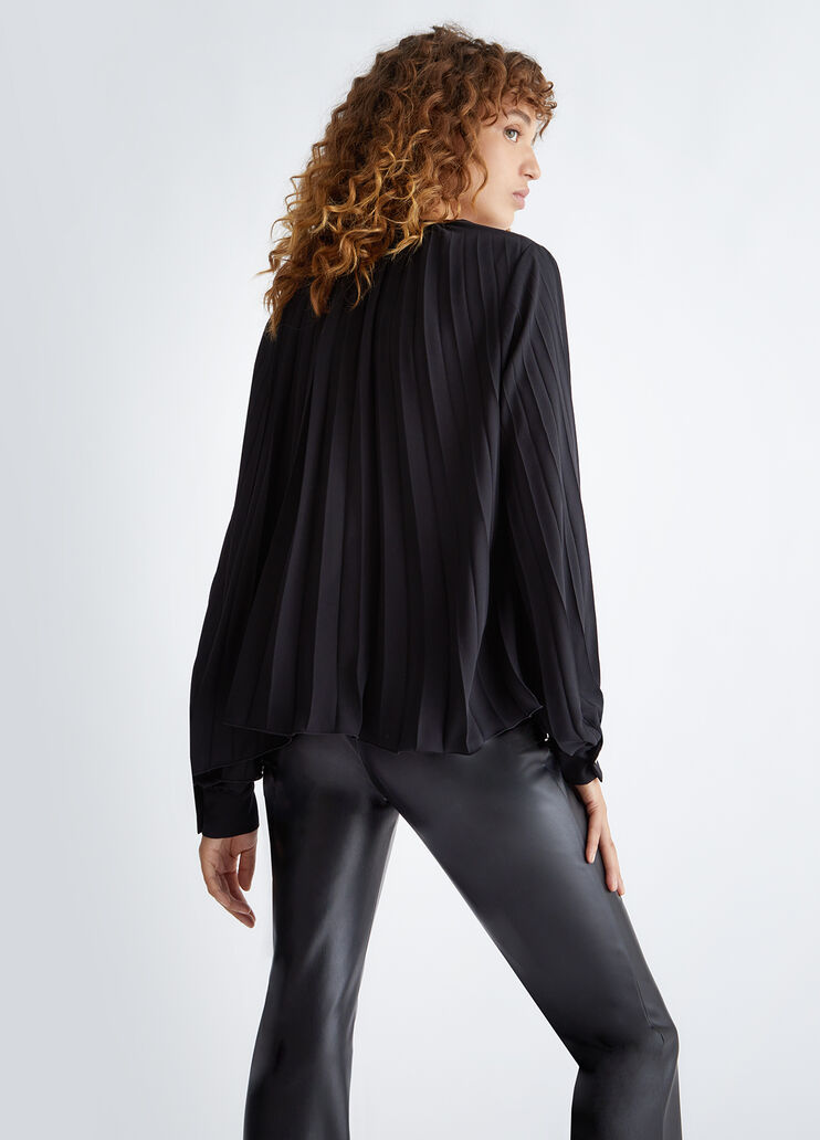 Blouse plissée en georgette (+ coloris)