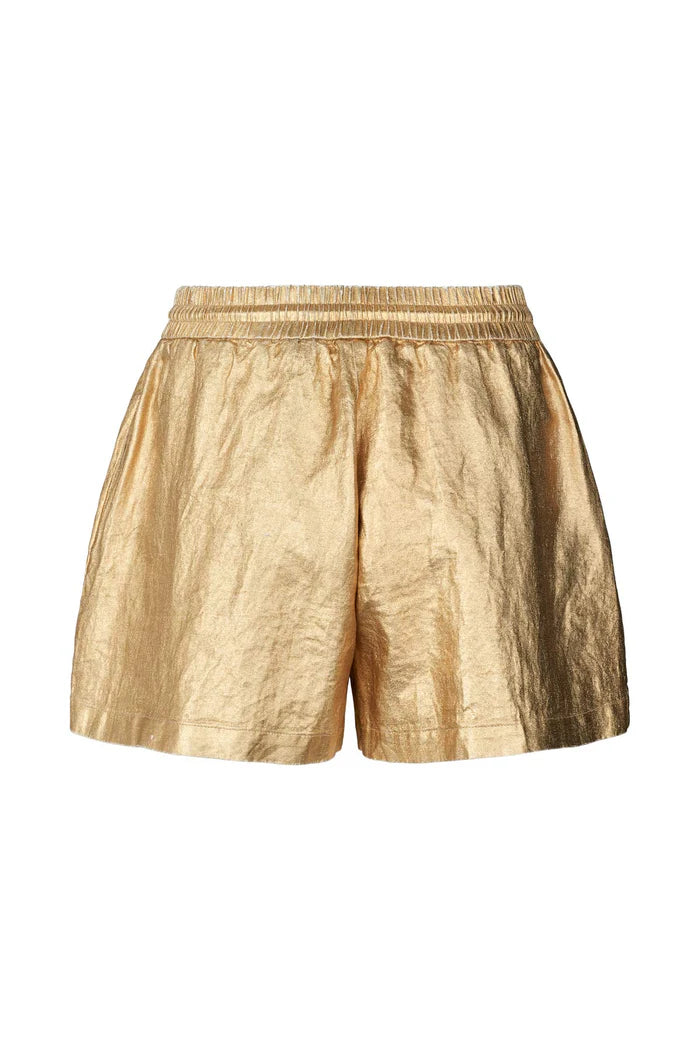 Short doré en lin