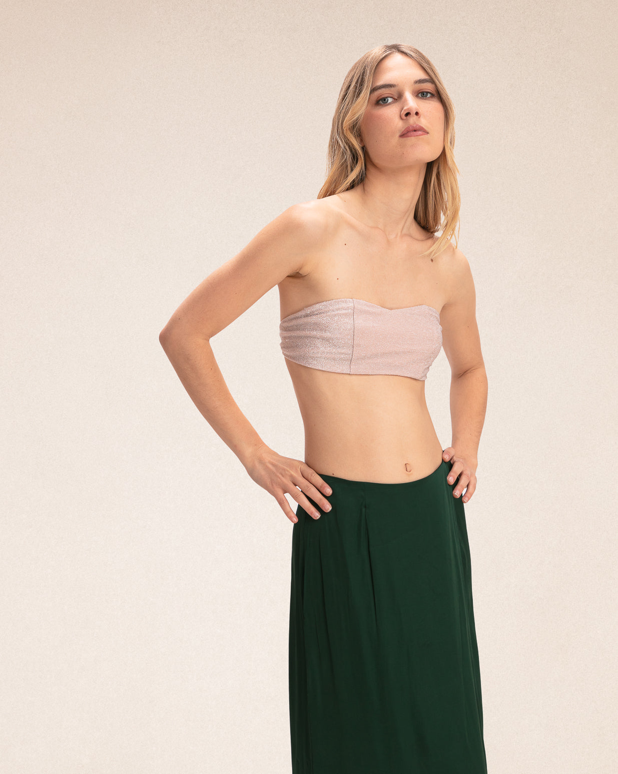 Top bandeau en lurex (+ coloris)