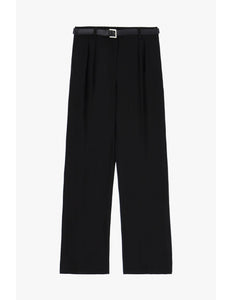 Pantalon Palazzo à doubles pinces en drap