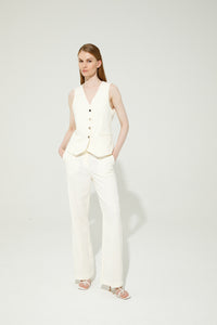 Pantalon flare blanc