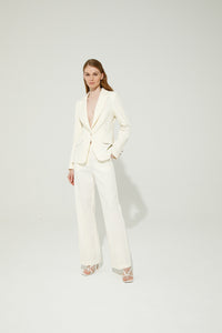 Pantalon flare blanc