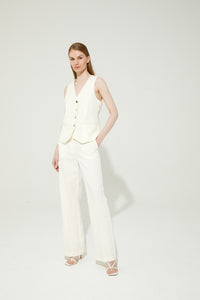 Pantalon flare blanc