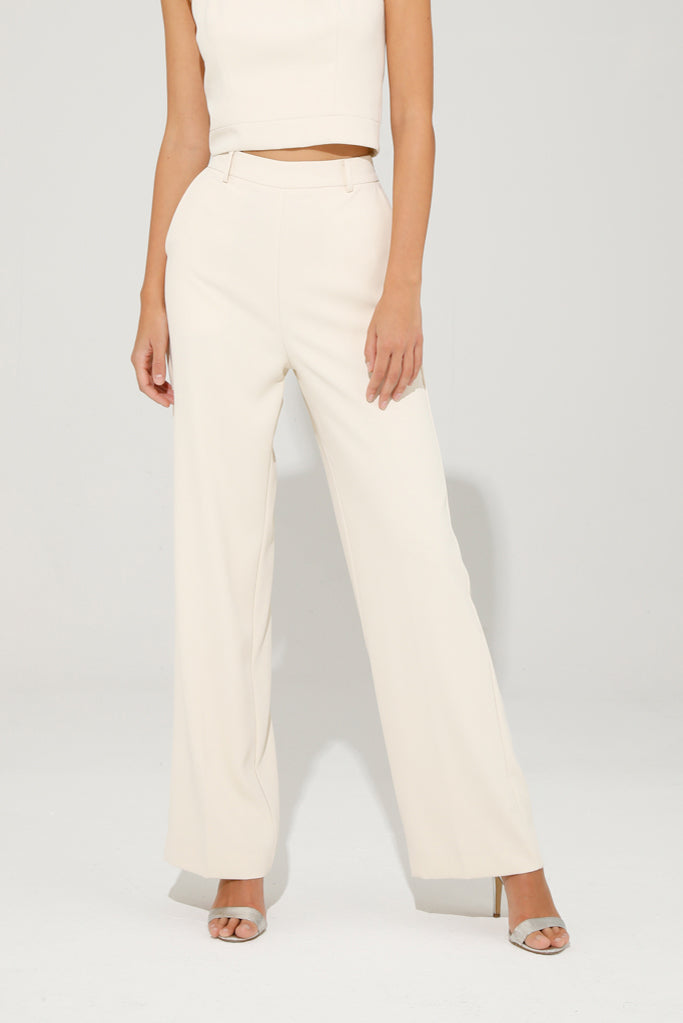 Pantalon palazzo en crêpe (+ coloris)